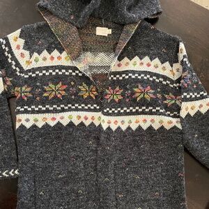 Dreamers by Debut Hooded Longline Cardigan WOMENS S SMALL Gray  - NEW